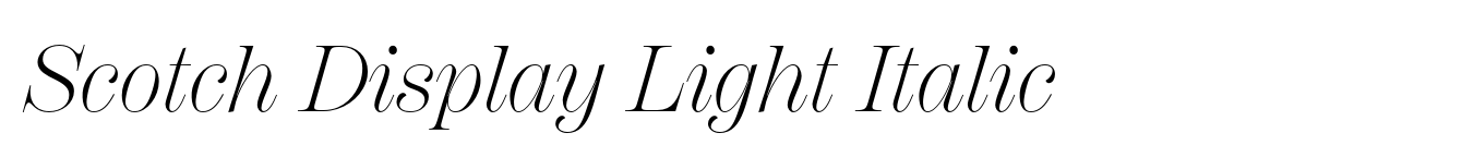 Scotch Display Light Italic